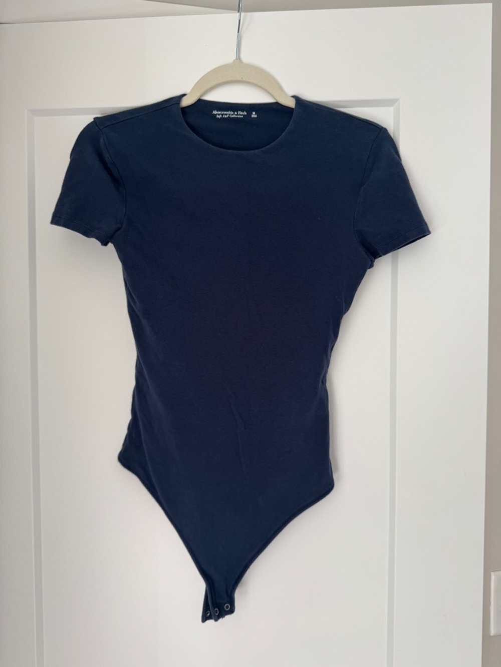 Abercrombie & Fitch Navy Short Sleeve Crew Bodysuit